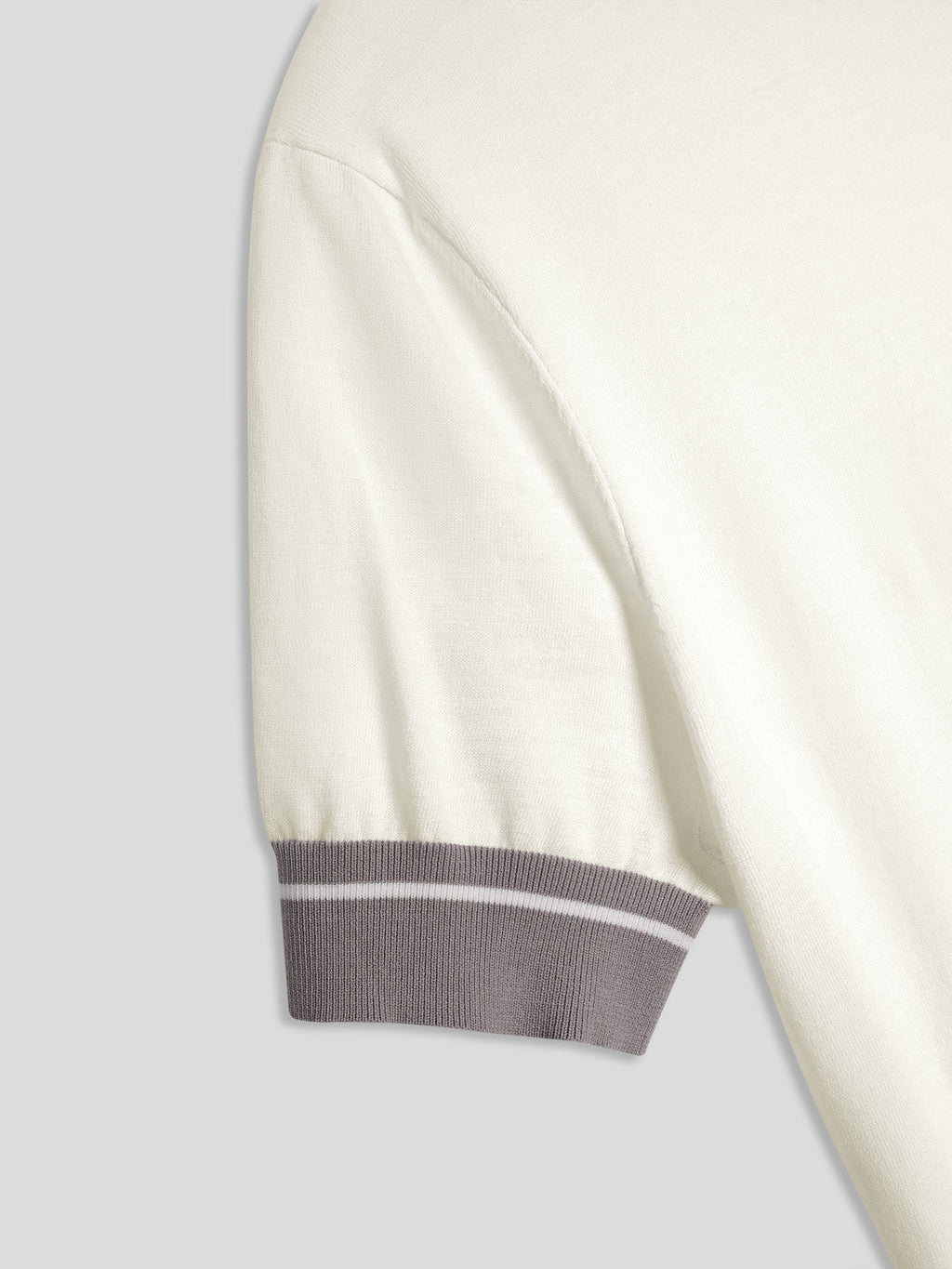 CoolKnit Color Blocked Cuffs Short Sleeve Knitted T-Shirt