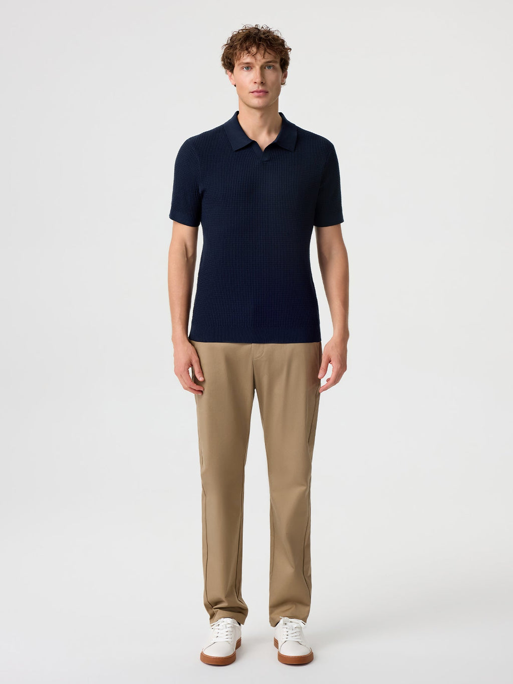 FlexKnit Active Knitted Buttonless Polo