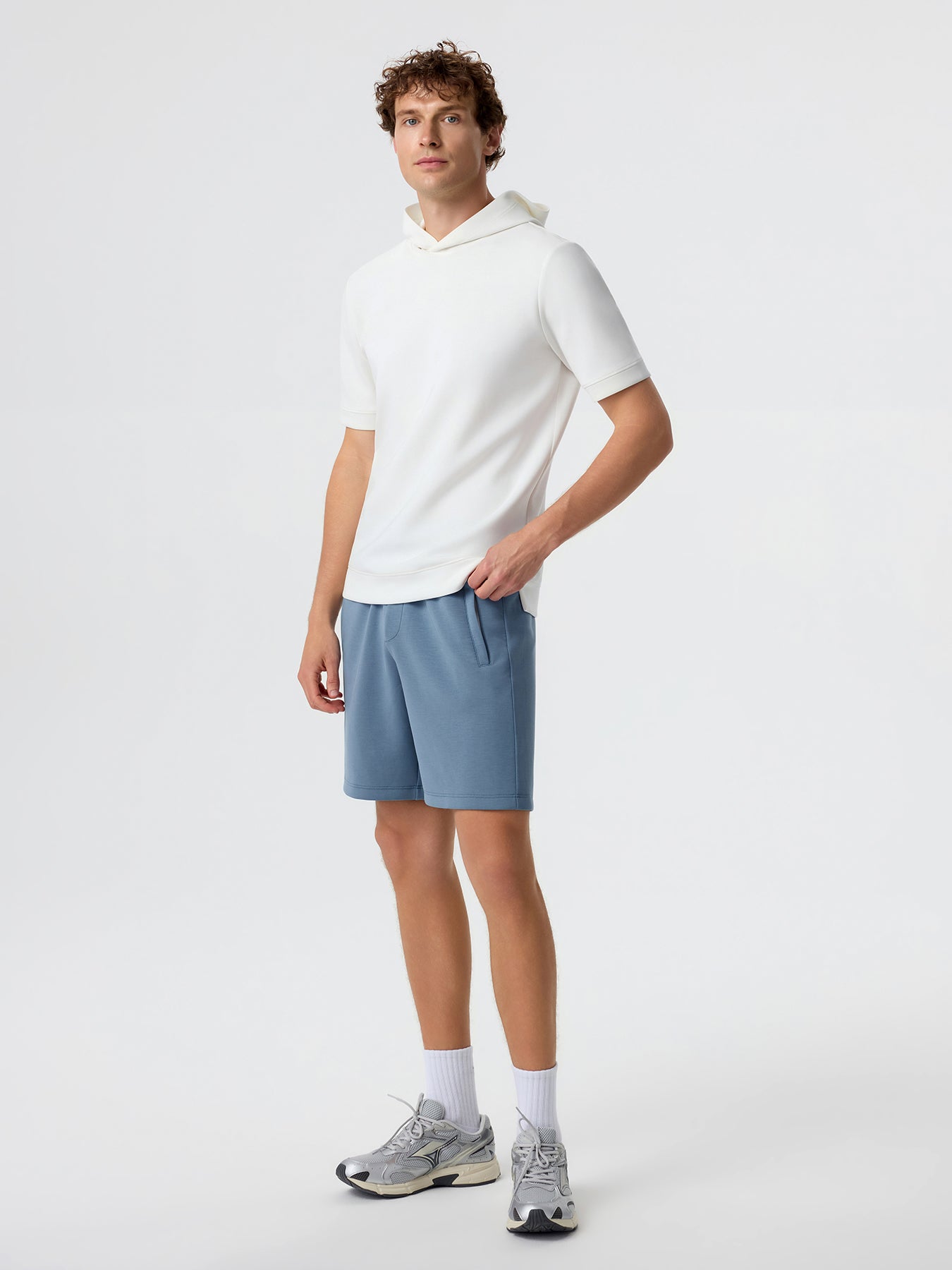 Modal Blend Short Sleeve Hoodie