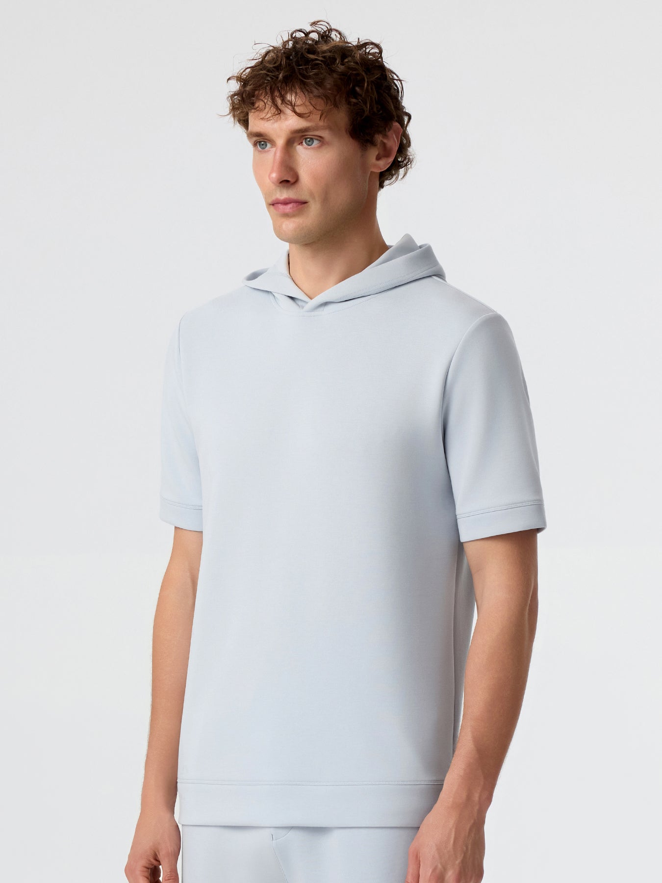 Modal Blend Short Sleeve Hoodie