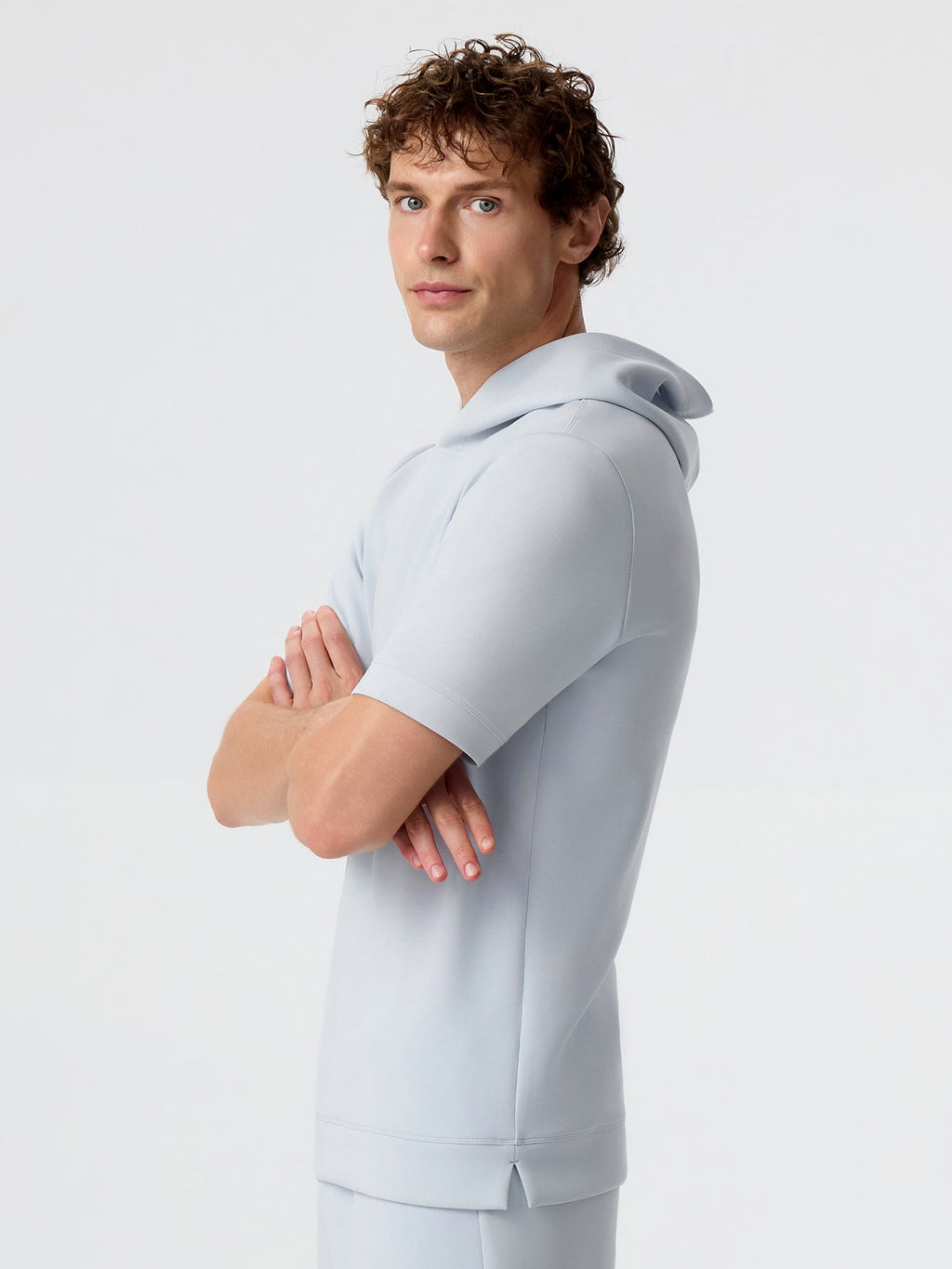 Modal Blend Short Sleeve Hoodie