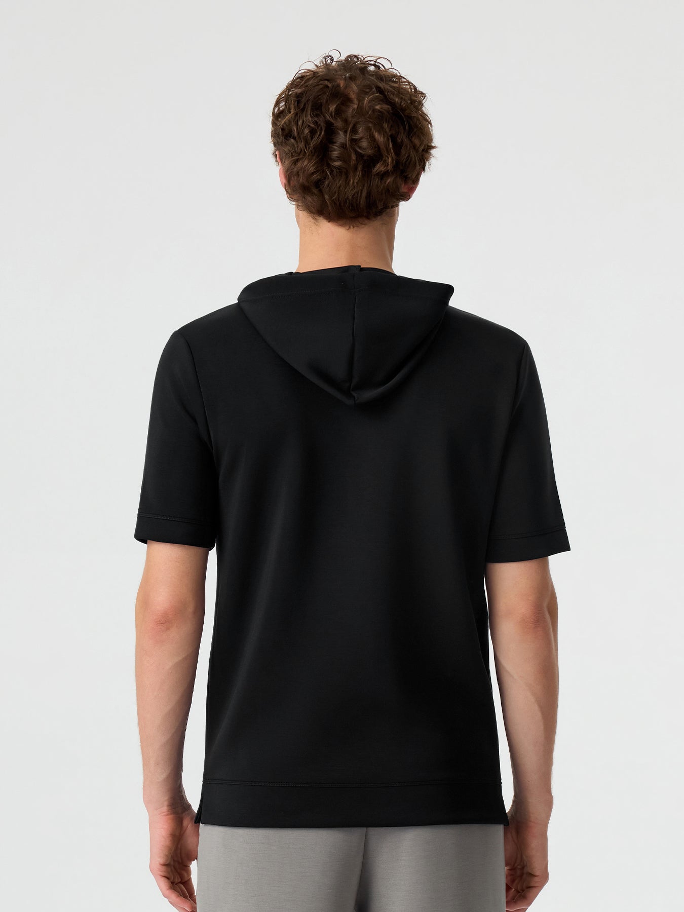 Modal Blend Short Sleeve Hoodie