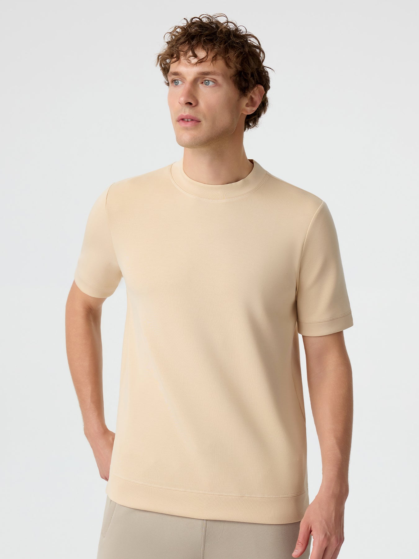 Modal Blend Short Sleeve Tee:Slim Fit