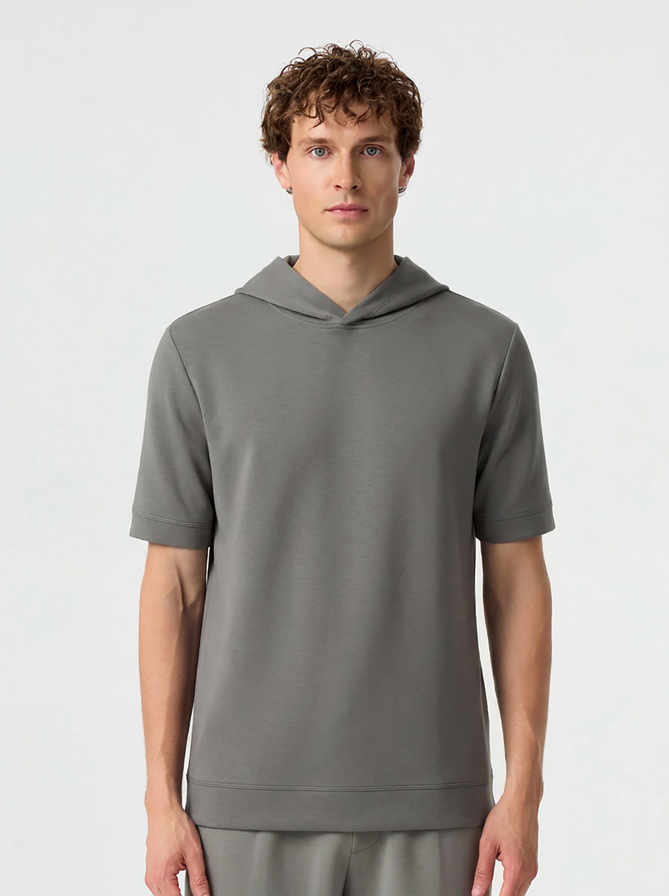 Modal Blend Short Sleeve Hoodie