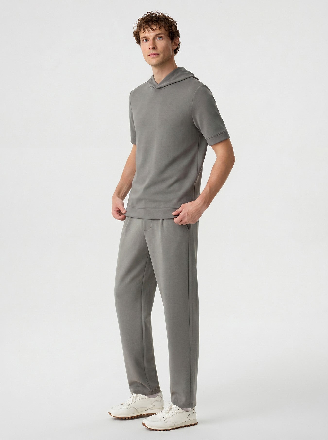 Modal Blend Short Sleeve Hoodie