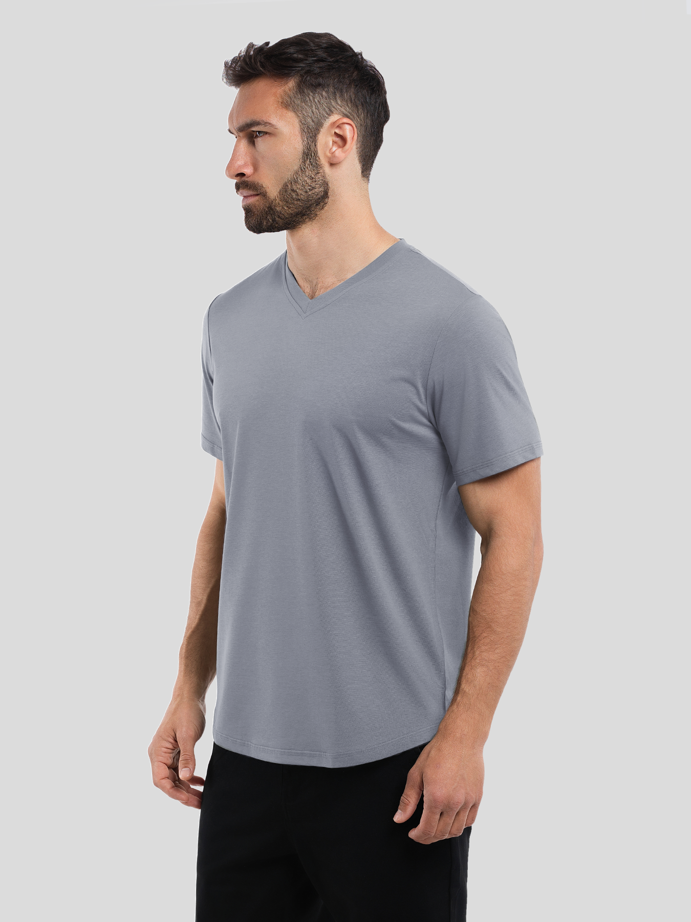 StayCool 2.0 V-neck Curve-Hem Tee: Classic Fit