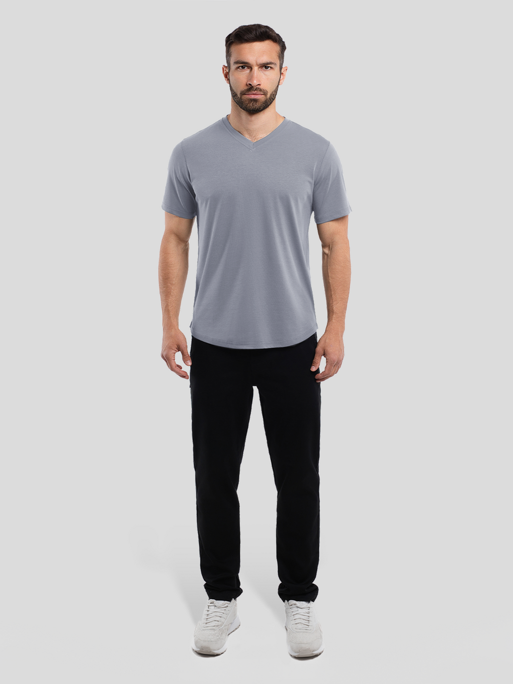 StayCool 2.0 V-neck Curve-Hem Tee: Classic Fit