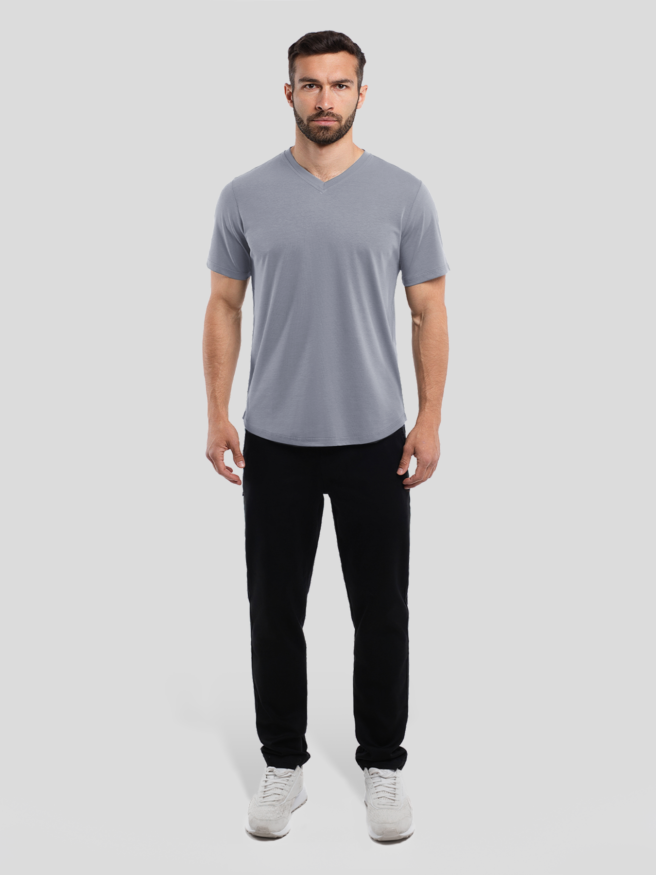 StayCool 2.0 V-neck Curve-Hem Tee: Classic Fit
