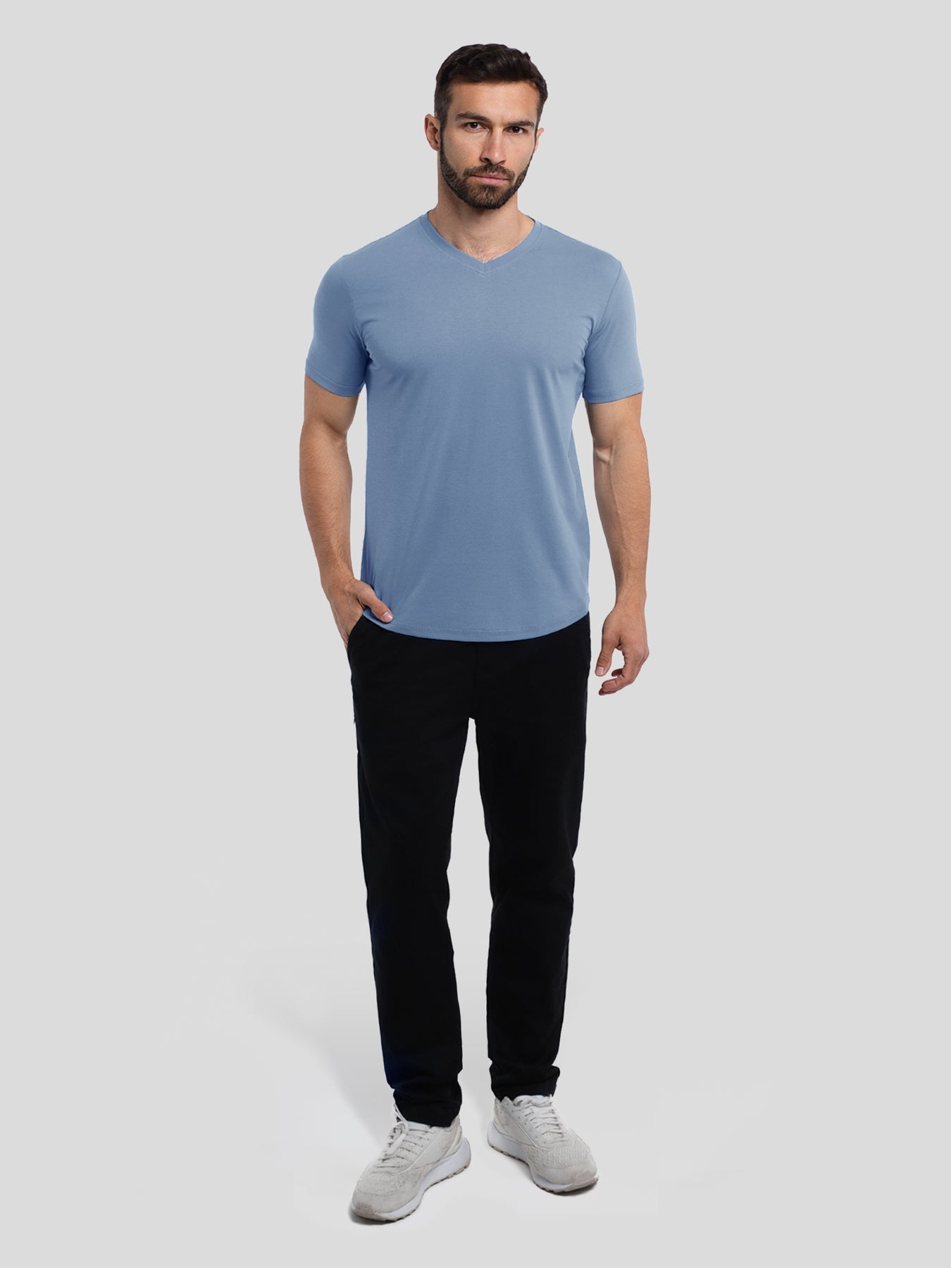 StayCool 2.0 V-neck Curve-Hem Tee: Classic Fit