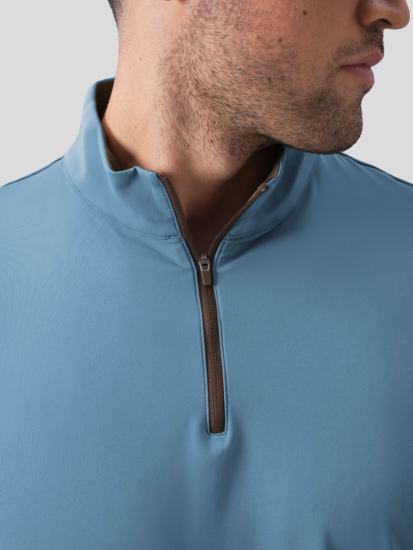 SmoothBlend Half Zip Mock Neck Short Sleeve Tee